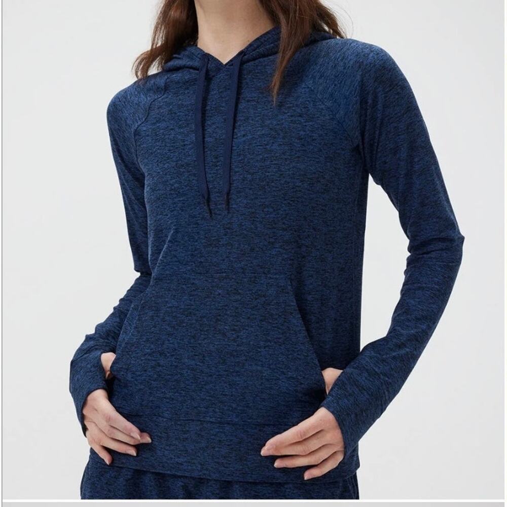 Outdoor Voices CloudKnit Hoodie Women's Medium Heathered Navy